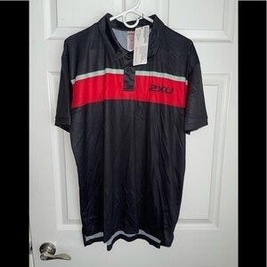 NWT 2XU men polo shirt with antibacterial wash